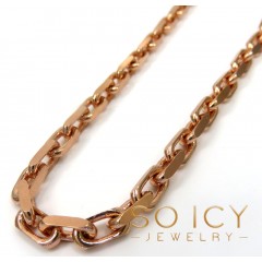 14k Rose Gold Solid Flat Edge Cable Link Chain 20-30 Inches 4.80mm 