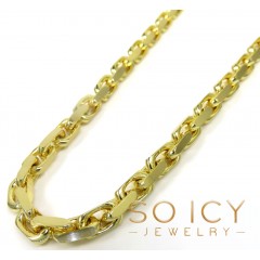 14k Yellow Gold Solid Flat Edge Cable Link Chain 20-30 Inches 4.60mm 
