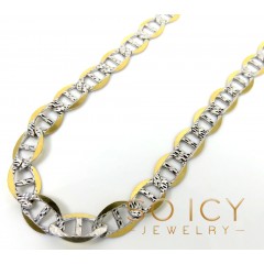 10k Yellow Gold Solid Diamond Cut Mariner Link Chain 20-30 Inch 10.70mm