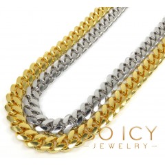 925 Sterling Silver Miami Link Chain 20-26 Inches 9mm