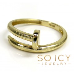 14k Yellow Gold Nail Ring 