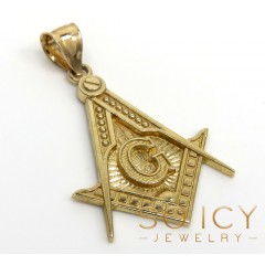 10k Yellow Gold Free Mason G Pendant 