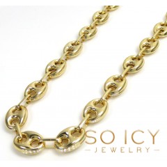 14k Yellow Gold Gucci Puff Link Chain 18-26 Inches 7.50mm