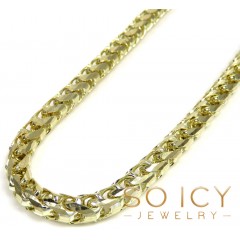 14k Yellow Gold Solid Diamond Cut Franco Chain 20-30 Inch 6.70mm