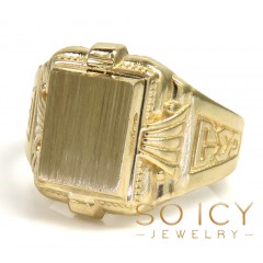 14k Yellow Gold Fancy Monogram Ring 