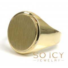 14k Yellow Gold Oval Monogram Ring 