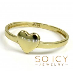 14k Yellow Gold Heart Ring 