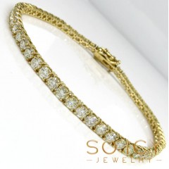 14k Gold 10 Pointer Diamond Tennis Bracelet 7.50