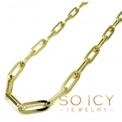 10k Yellow Gold Hollow Paper Clip Chain 18-24 Inch 5.5mm