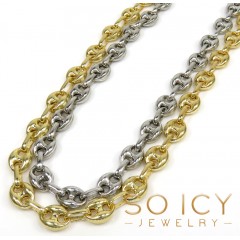 925 White Or Yellow Sterling Silver Puff Gucci Link Chain 18-26