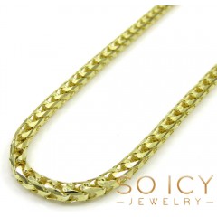 14k Yellow Gold Solid Diamond Cut Franco Chain 18-24 Inch 3mm
