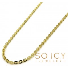 10k Yellow Gold Solid Circle Link Chain 16-22 Inch 1.60mm