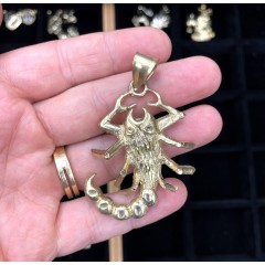 10k Gold Large Scorpion Pendant 