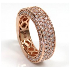 14k Gold Half Lab Grown Diamond Iced Out Wedding Band 1.50ct