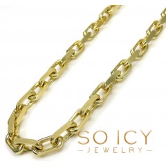 14k Yellow Gold Solid Flat Edge Cable Link Chain 18-26 Inches 4.50mm 