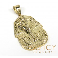 10k Yellow Gold Mini-large King Tut Pharaoh Head Pendant