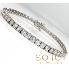 14k Gold 17 Pointer Round Lab Diamond Tennis Bracelet 7.00