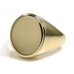 14k Gold Custom Solid Oval Monogram Ring 