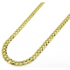 14k Yellow Gold Solid Cuban Chain 16-24 Inch 2.50mm