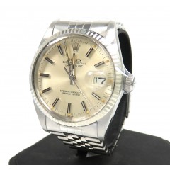 Rolex Datejust Silver Dial Fulted Bezel Ref. 16014