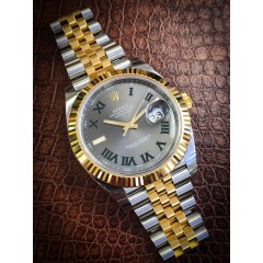 Rolex Datejust 41mm Wimbledon Dial 18k Gold & Jubliee Steel (deposit Only)