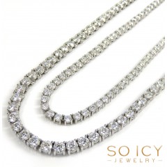 Silver 3mm Or 4mm 925 Moissanite Tennis Chain 18-30