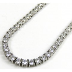 3mm 925 Silver Cz Ice Tennis Link Chain 15ct
