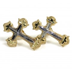 10k Gold Cathedral Cross Earrings