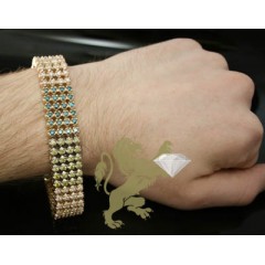 11.00ct 14k Solid White, Yellow & Rose Gold 