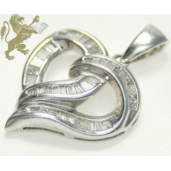 0.65ct 14k solid white gold baguette diamond 