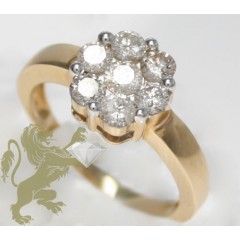 1.00ct Ladies 14k Solid Yellow Gold 