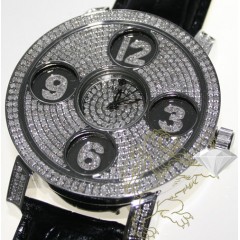 4.00ct mens rayalty genuine diamond watch 