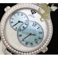 2.45ct Aqua Master Genuine Diamond Watch 