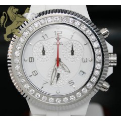 2.85ct Mens Aqua Master Genuine Diamond Watch 