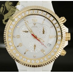 2.85ct Mens Aqua Master Genuine Diamond Watch 