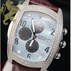 2.50ct aqua master genuine diamond watch 