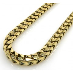 14k Yellow Gold Solid Franco Link Chain 22-30 Inch 4.5mm