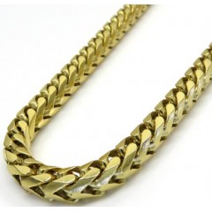 14k Yellow Gold Solid Tight Link Franco Chain 24-26 Inch 5mm