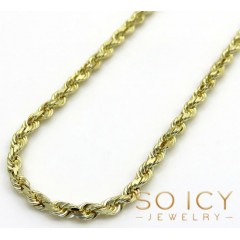 10k Yellow Gold Solid Rope Chain 16-26 Inch 1.50mm