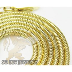 14k Yellow Gold Italian Snake Chain 1mm 16-18 Inch