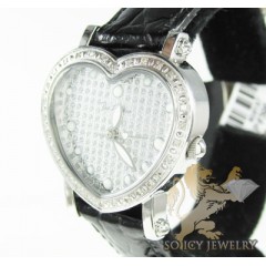 Ladies Joe Rodeo Diamond Watch White Mini Heart 0.27ct