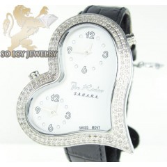 Ladies Joe Rodeo Diamond Watch White Sahara Heart 1.40ct