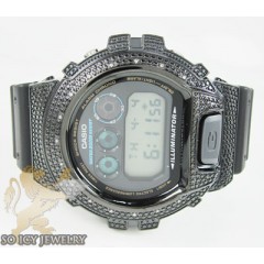 Mens diamond black g-shock watch 0.15ct