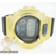 Mens diamond yellow g-shock watch 0.15ct