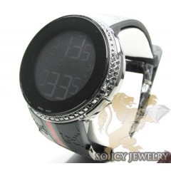 Mens black diamond igucci digital watch 2.00ct