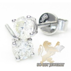 14k Gold Round Cut Si2 Diamond Studs 0.50 Pointer 1.00ct