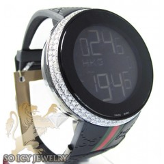 White diamond igucci digital watch 2.60ct 