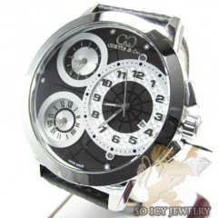 Curtis & Co White Stainless Steel Mens Watch 3 Time Zone