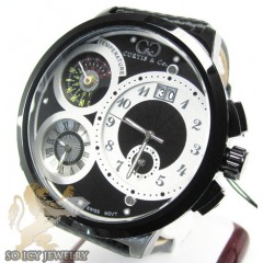 Curtis & Co Black Stainless Steel Mens Watch 3 Time Zone