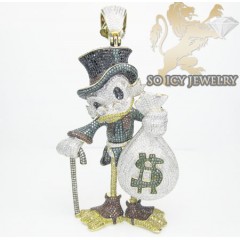 Scrooge Mcduck Diamond 10k Yellow Gold Pendant 16.50ct
